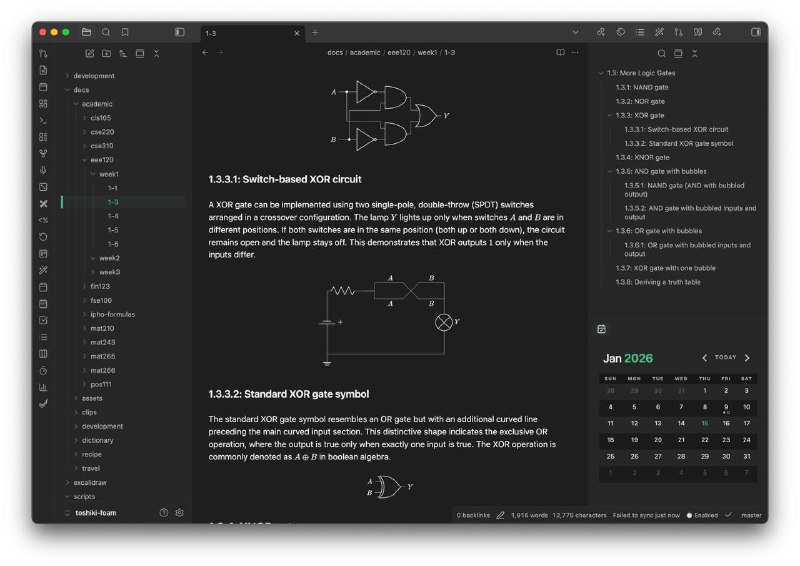 Obsidian + TikzJax plugin for the win for writing academic docs! #dev #life