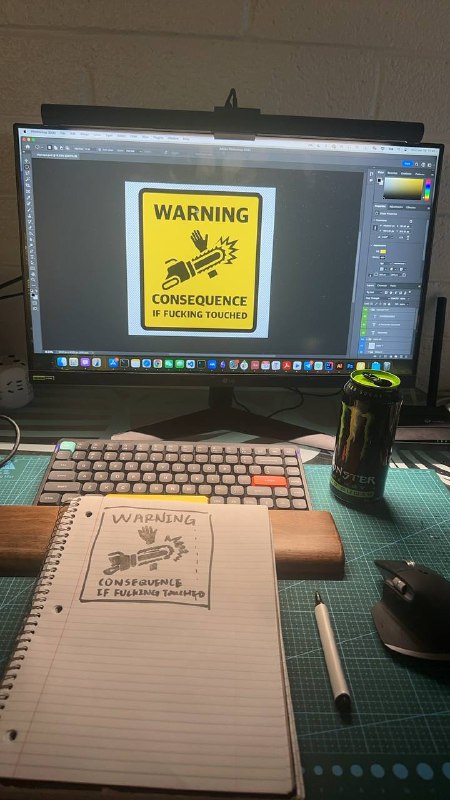 ⚠️ Designed my first warning signage in life! As my second set of server rack will be delivered in approximately around 2 months, perhaps the side of the server rack would be a good place to fit such sign for warning all of my guest whom they comes over and are curious regarding my hardware setups.Technology in used
